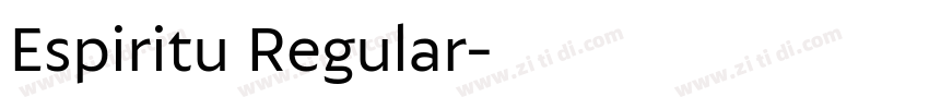 Espiritu Regular字体转换